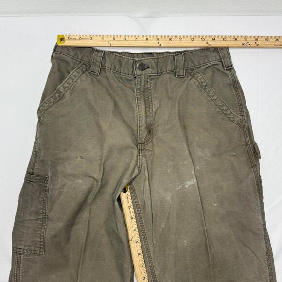 Carhartt Relaxed Fit Cargo Work Pants Men’s Size 34x34 Khaki - Picture 8 of 8